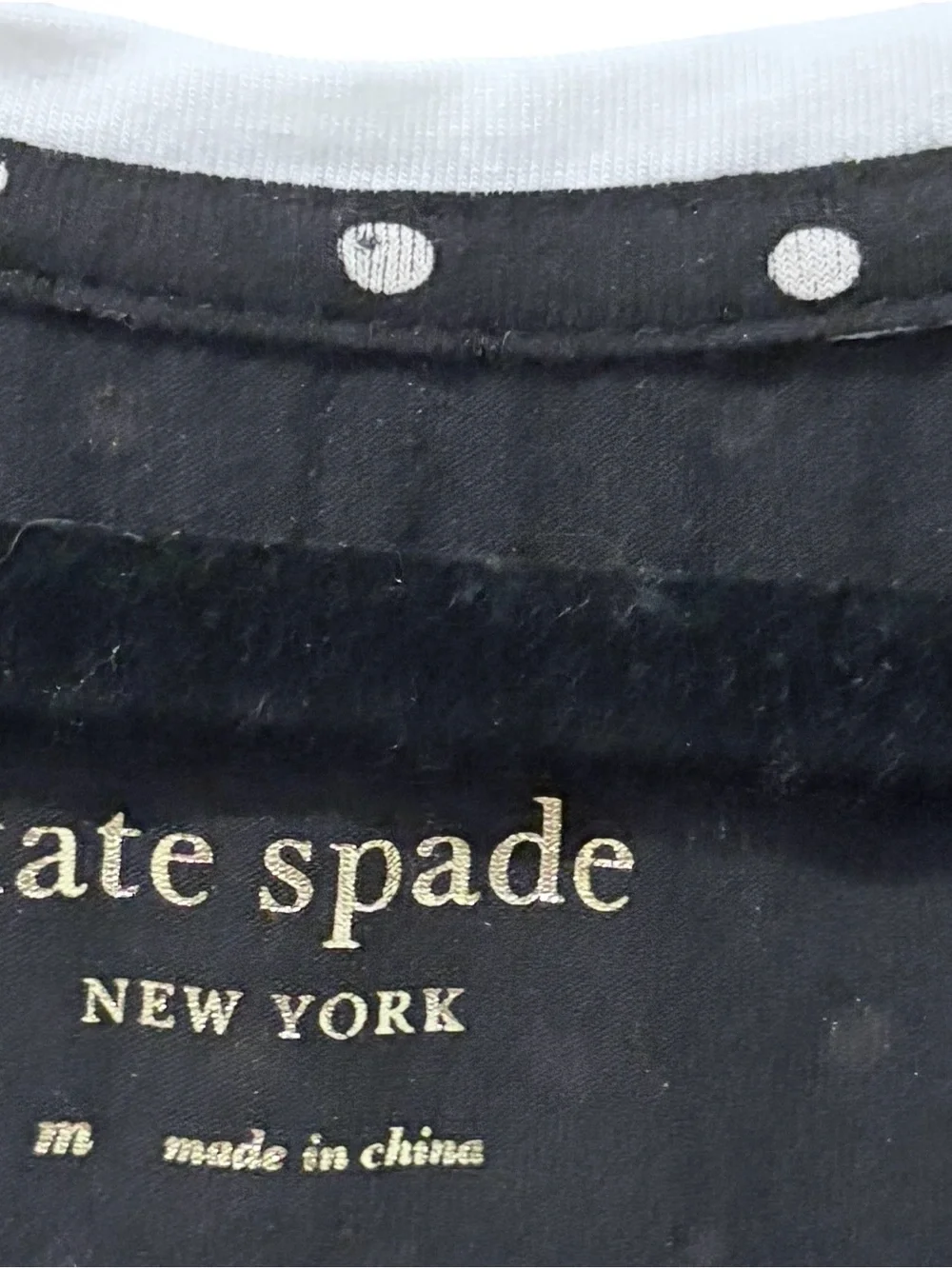 kate spade Black & White Polka Dot Ruffle Sleeve Nightdress - Picture 3 of 7